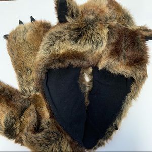 Animal hat scarf mittens
